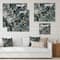Designart - Geometry Intersecting Circles WIth Golden Stars - Modern Canvas Wall Art Print